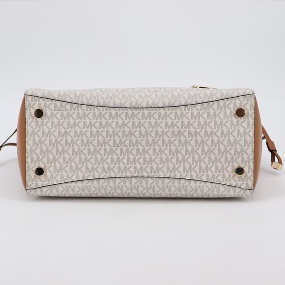Michael Kors Voyager Signature MultiFunction Top Zip Tote Vanilla Acorn Preloved - Picture 8 of 16